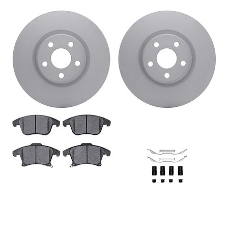 DYNAMIC FRICTION CO 4512-99239, Geospec Rotors with 5000 Advanced Brake Pads includes Hardware, Silver 4512-99239